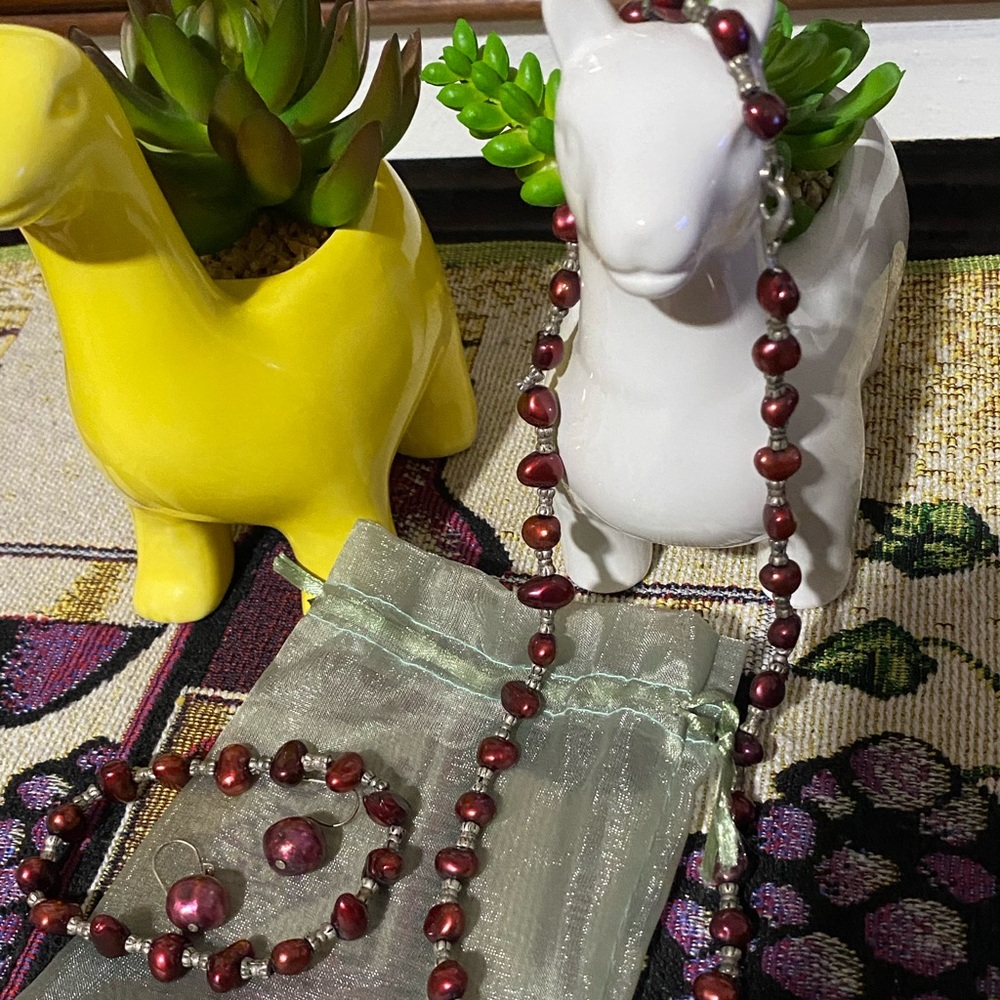 Free fresh water pearl set